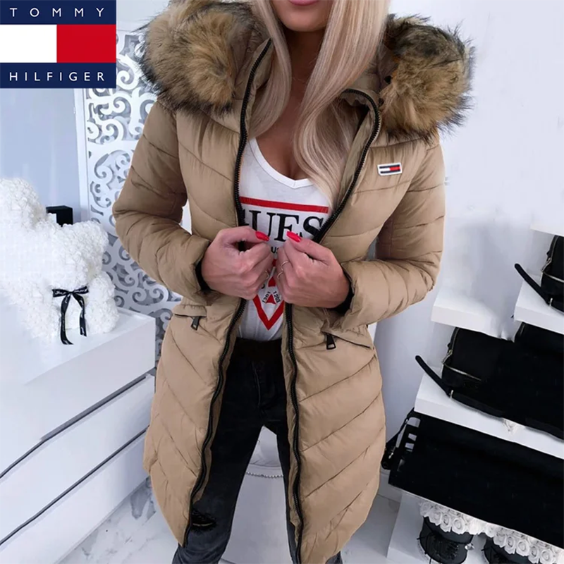 Dunjacka för Dam med Huva