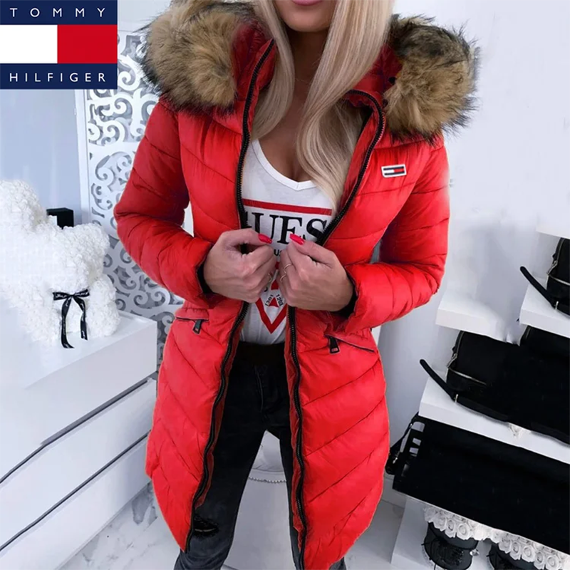 Dunjacka för Dam med Huva