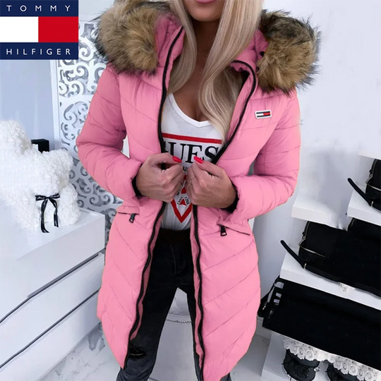 Dunjacka för Dam med Huva